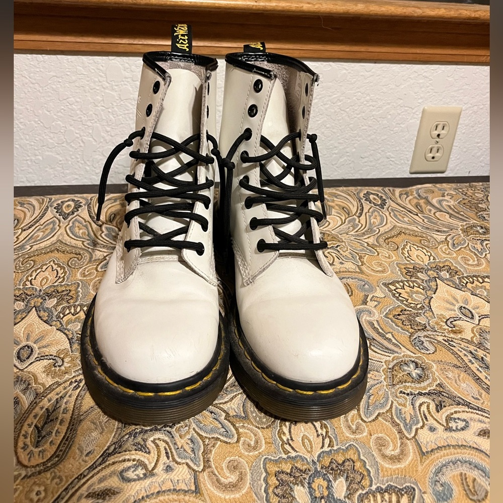 Dr. Martens White Combat Boots